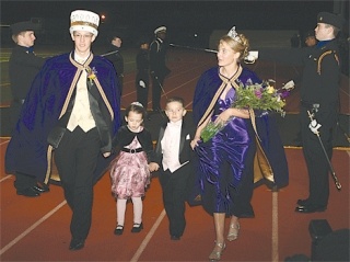 Senior king and queen John Hu and Claire Trepanier