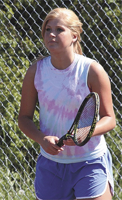 Emily Burchfield battled back from an accident to earn the district tennis title.