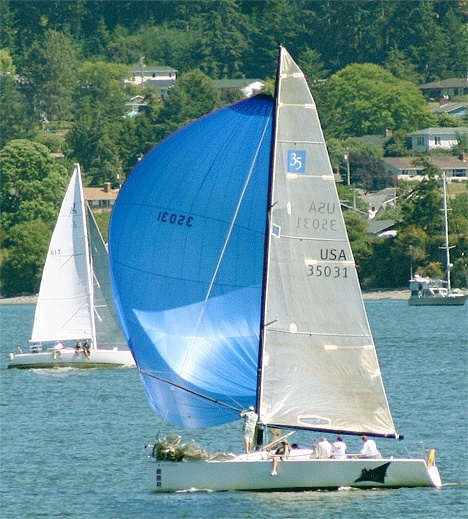 Spinnaker furled