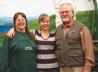 Oak Harbor Middle School student Rachel Jappert visits Phil and Lydia Sikes