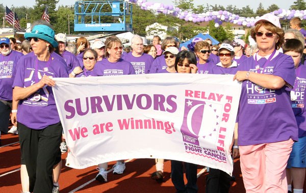 The Survivor Lap celebrates everyone who’s beaten cancer as they open the Relay for Life with a first lap around the track at North Whidbey Middle School. The Survivor Lap begins at 6 p.m. Friday