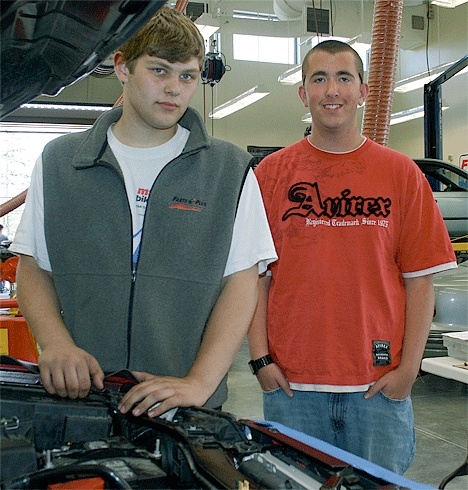 Oak Harbor High School students Joel Koorn and David Peterson are competing in a national auto repair competition taking place in Dearborn