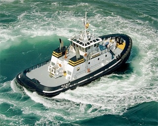 The new tug built by Nichols Brothers goes through its paces in San Francisco.