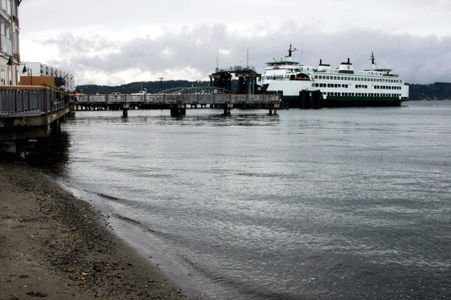 The ferry slips into the 60-year-old Mukilteo terminal