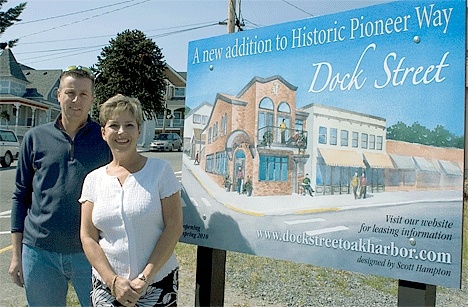 Debbie Skinner and Scott Hampton have teamed up to inject new life into downtown Oak Harbor. Skinner hired Hampton to develop her Pioneer Way parcel into a two-story