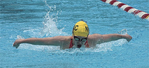 Molly Vagt helps the NWAC earn second in a 13-team meet in Oregon May 26 and 27. Vagt earned Swimmer of the Meet honors for her efforts.