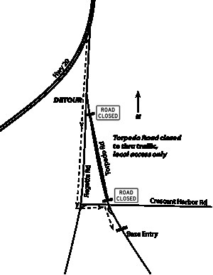 Map of road closure beginning Oct. 21.