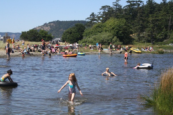 Cranberry Lake at Deception Pass State Park is a popular spot for swimming during the summer months