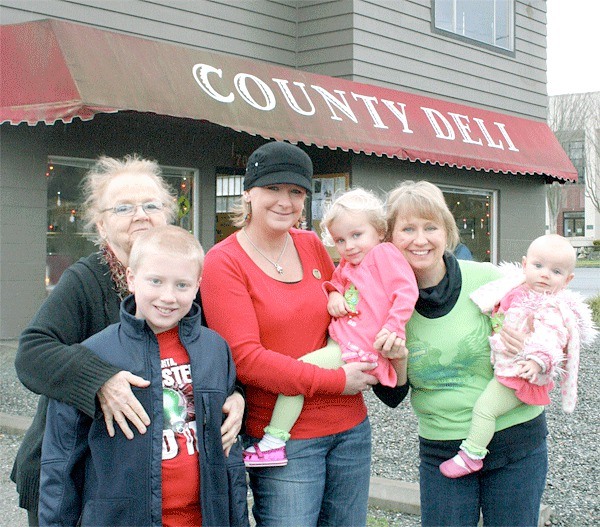 Three generations of Hummels have been working at the County Deli for most of the decade. From the  left are Maureen