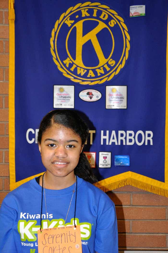 North Whidbey Middle School student Serenity Cortes is the International K-Kids speech winner who also placed second in art internationally.