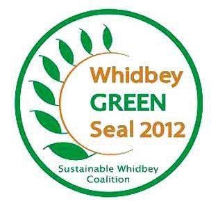 Search for the Whidbey Green Seal displayed in businesses and organizations that have made a commitment to sustainability.