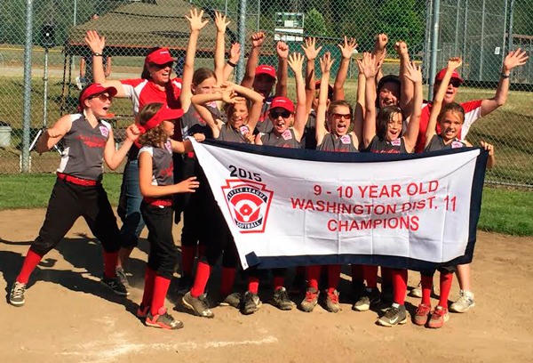 Central Whidbey celebrates after winning the District 11 tournament Saturday.