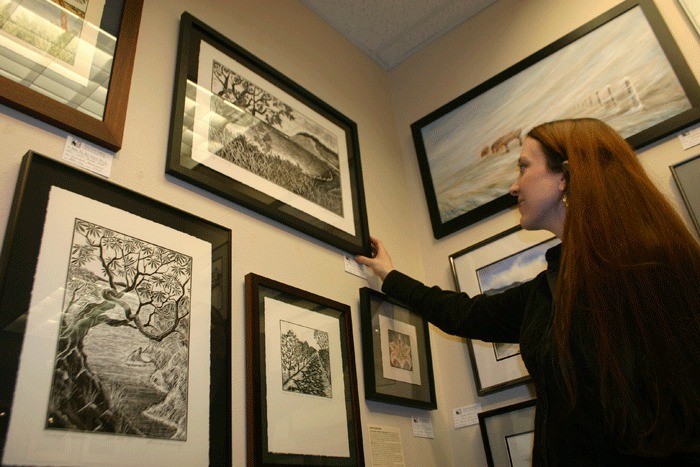 Linnane Armstrong’s lino block prints are on display at Penn Cove Gallery in Coupeville. She’ll bring these images to the “Made Right on Whidbey Art Show” Dec. 17 and 18 at the Coupeville Recreation Hall.