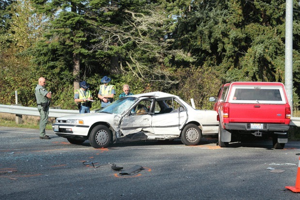 An Oak Harbor woman was killed in an accident at Highway 20 and Frostad Road Oct. 14.