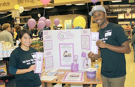 Seniors Derrick Clarit and Shaina Estadilla raise money for the March of Dimes