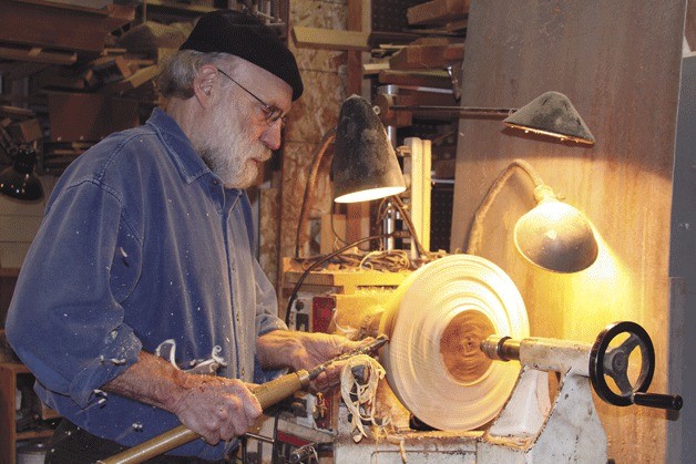 Jim Short enjoys retreating to his workshop in Coupeville to work on his art pieces