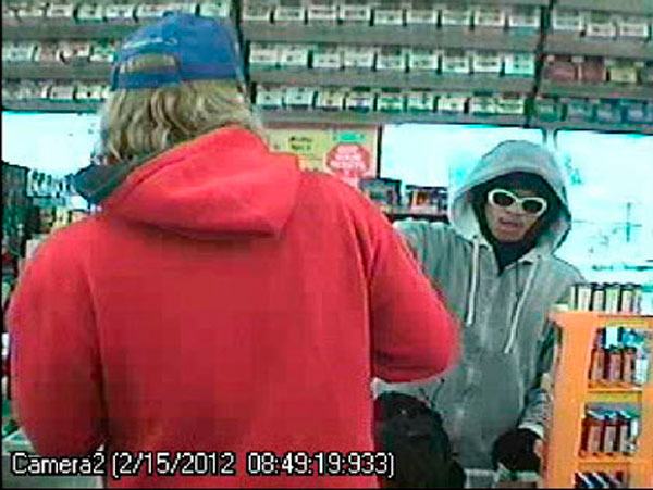 Security footage shows the man who robbed DK Market early Wednesday morning.