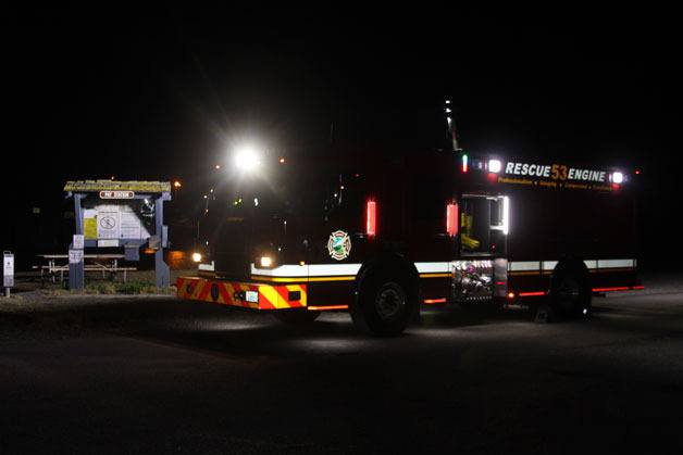 Central Whidbey Fire & Rescue was among the agencies that responded to the report of a ferry passenger jumping from the Kennewick ferry shortly after departing the Coupeville landing Thursday night. The U.S. Coast Guard suspended the search for the missing passenger Friday.