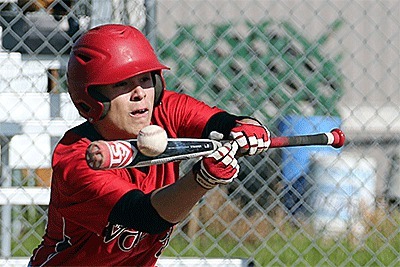 CJ Smith bunts in the Wolves' win Monday.