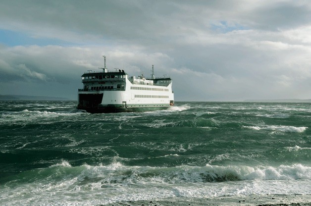 The MV Kennewick steams out of Keystone Thursday on its way to Port Townsend. One of three new ferries built to serve the route