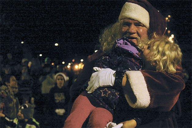 Before the tree-lighting event in downtown Oak Harbor Saturday night