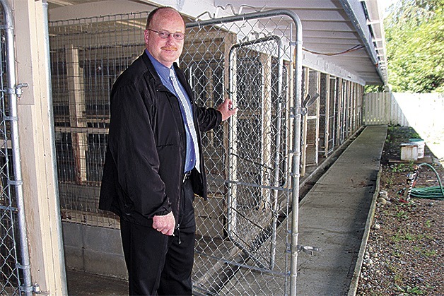 Oak Harbor Police Chief Ed Green checks out the new location for the city’s animal shelter