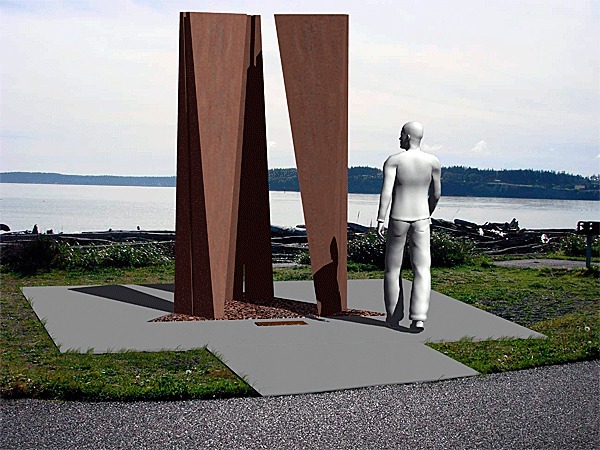 This conceptual drawing illustrates a memorial