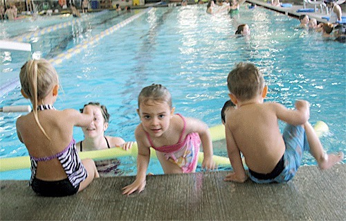 Four-year-old Elizabeth DeGroat of Oak Harbor is one of the approximately 400 children taking swim lessons at the John Vanderzicht Memorial Pool. The lessons are one of the numerous programs that benefit from a tax levy