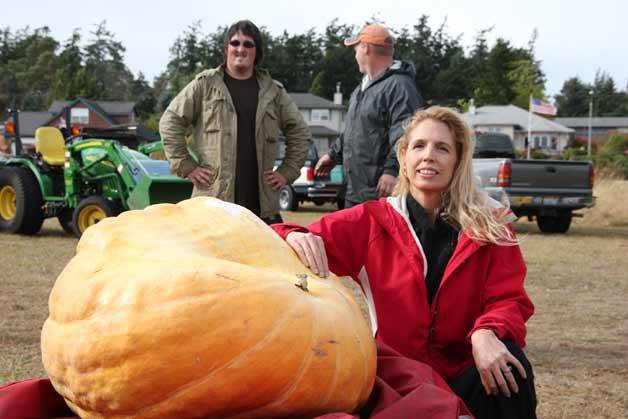 Third place in the Giant Pumpkin Contest went to Christyn Johnson of Clinton