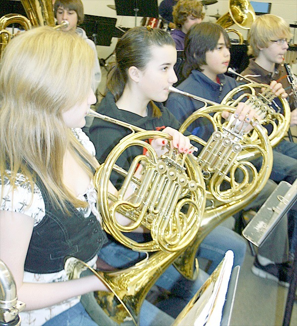 French horn players Eryn Schmidt