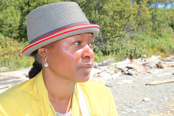 Shawna Jones-Smith looks out over Crescent Harbor