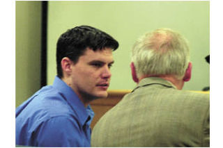 Oak Harbor resident Joseph Blue discusses his trial with attorney Jon Ostlund. Blue was convicted of rape and assault.