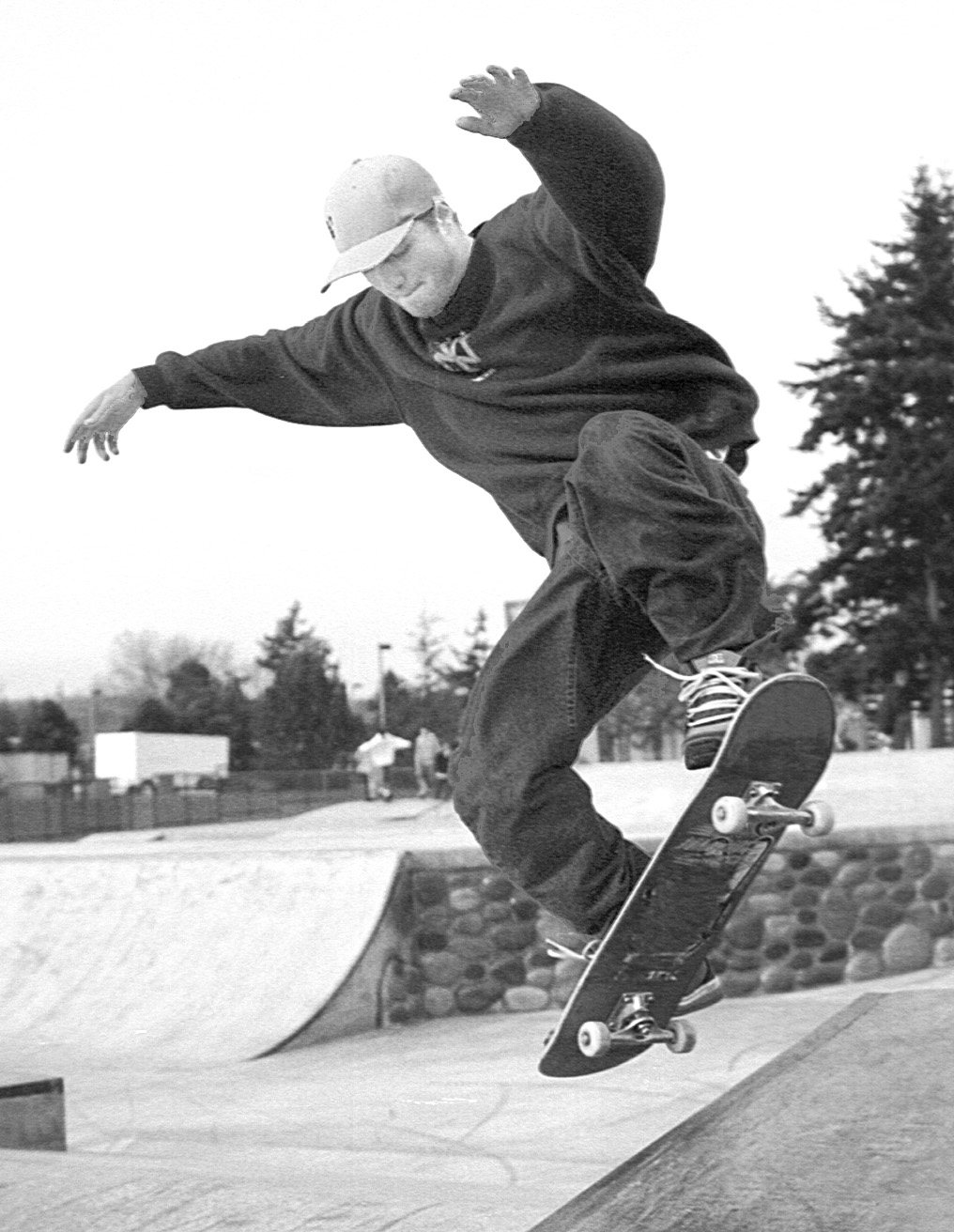 Spencer Hawkins demonstrates his skateboarding skills at Saturday’s ribbon cutting ceremony at the North Whidbey Skate Park.