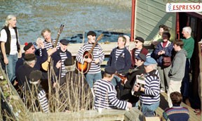 Filling the air with nautical tunes were the Shifty Sailors