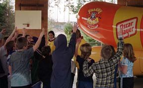 The Oscar Mayer Weinermobile cut the mustard with Hillcrest Elementary School students on Thursday.