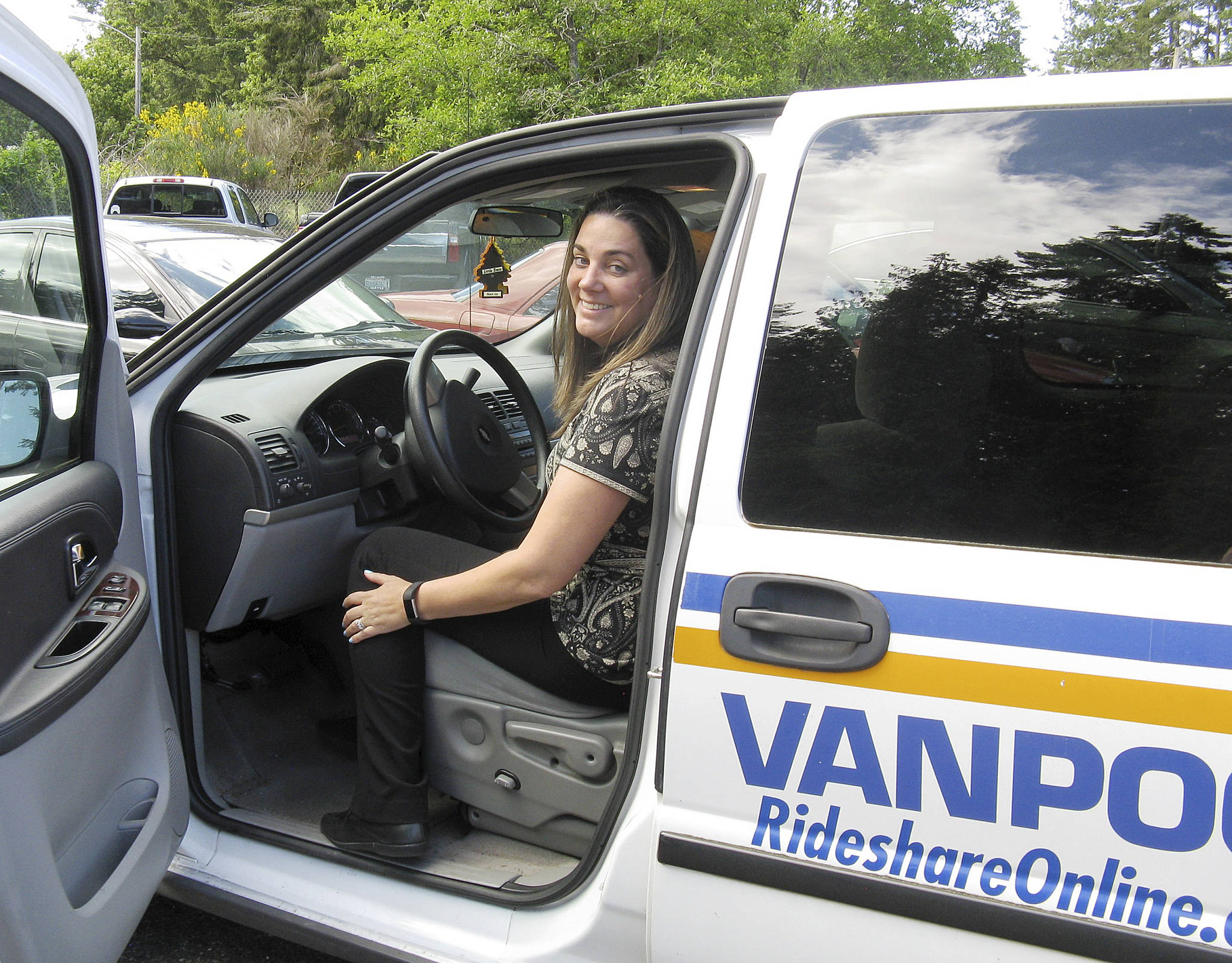 Photo by Dave Felice / Whidbey News Group                                Jaimy Brown of Clinton is one of the many people who use Island Transit’s van pool program.