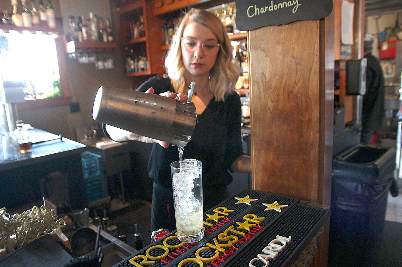 Christina Jones serves up Crown on the Cove at Front Street Grill. (Photos by Laura Guido/Whidbey News-Times)