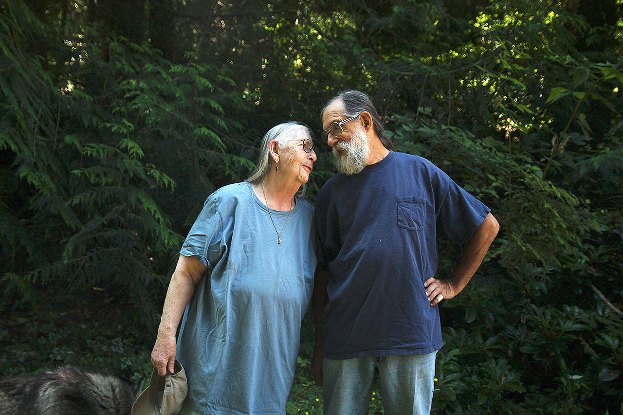 Marianne Edain and Steve Erickson of WEAN at their South Whidbey home. Photo by Laura Guido/South Whidbey Record