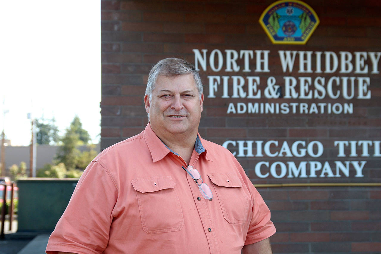 Tim Lemon is the new fire chief at North Whidbey Fire and Rescue. Photo by Laura Guido/Whidbey News-Times