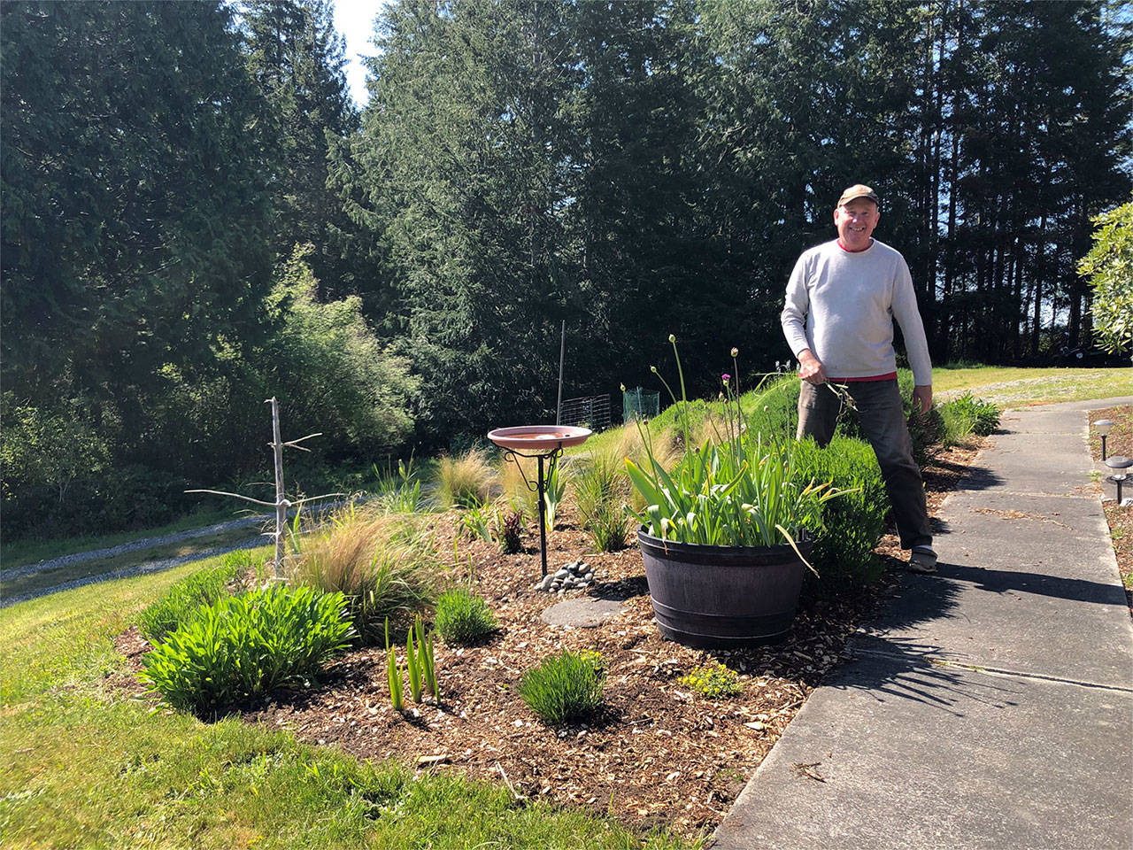 Provided photo                                Coupeville resident Jim Peskuric in his garden.