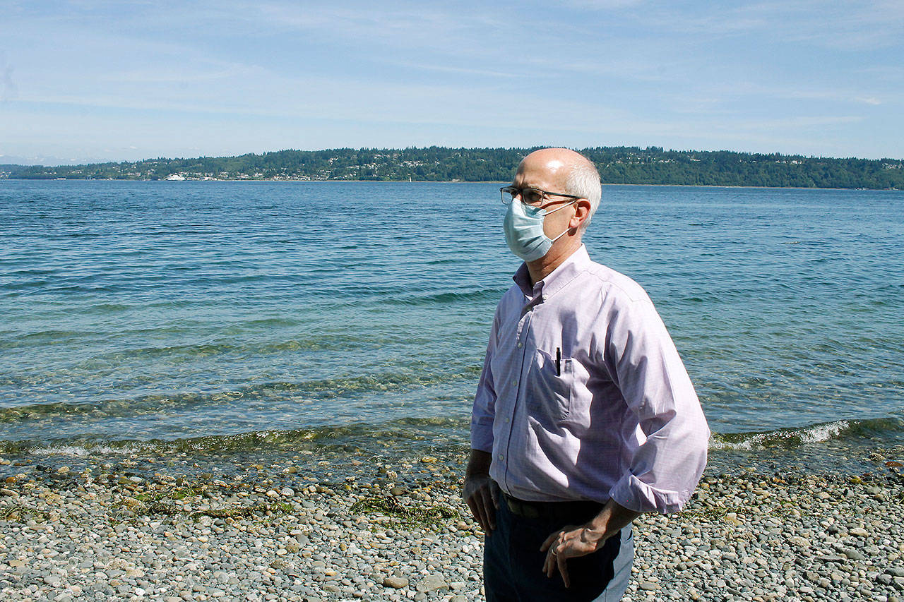 Photo by Kira Erickson/Whidbey News Group                                Representative Rick Larsen toured the Possession Sound Preserve, a new nature preserve in development near Clinton, on Tuesday.