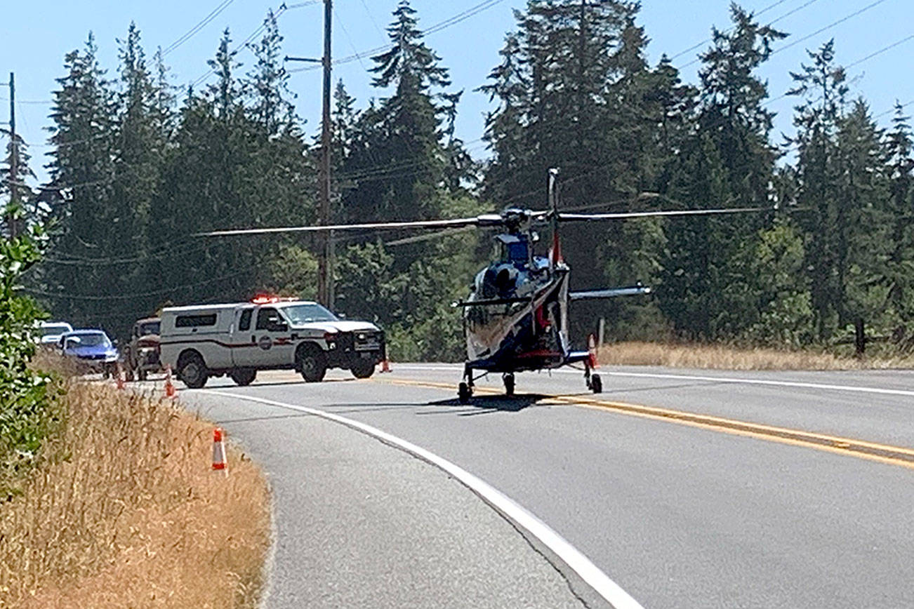 Bicyclist hit by car airlifted to Everett