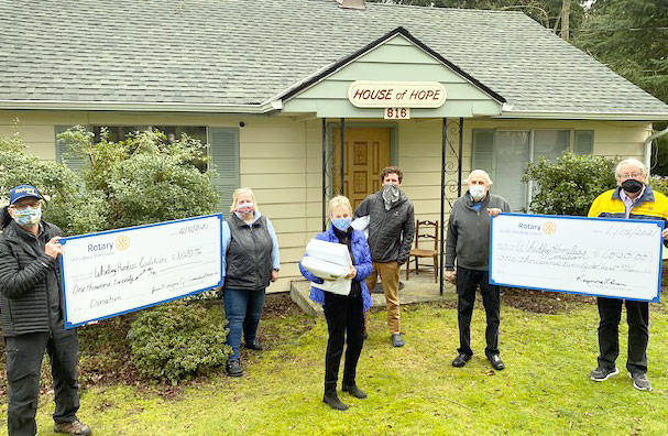 South Whidbey Homeless Coalition donation by Rotary