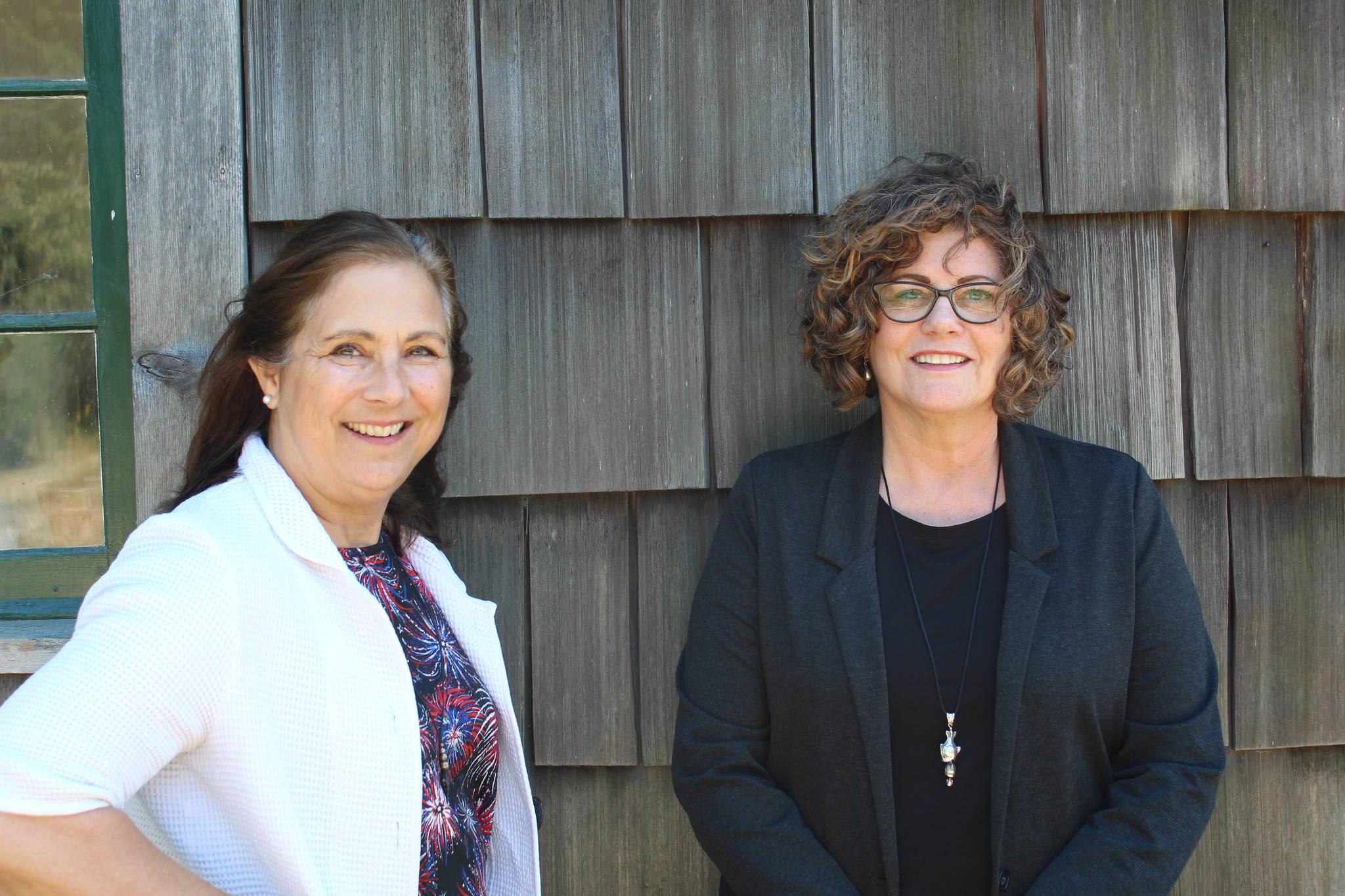 Helen Price Johnson, left, will temporarily replace Kristen Griffin as Ebey’s Reserve manager. (Photo by Karina Andrew/Whidbey News-Times)