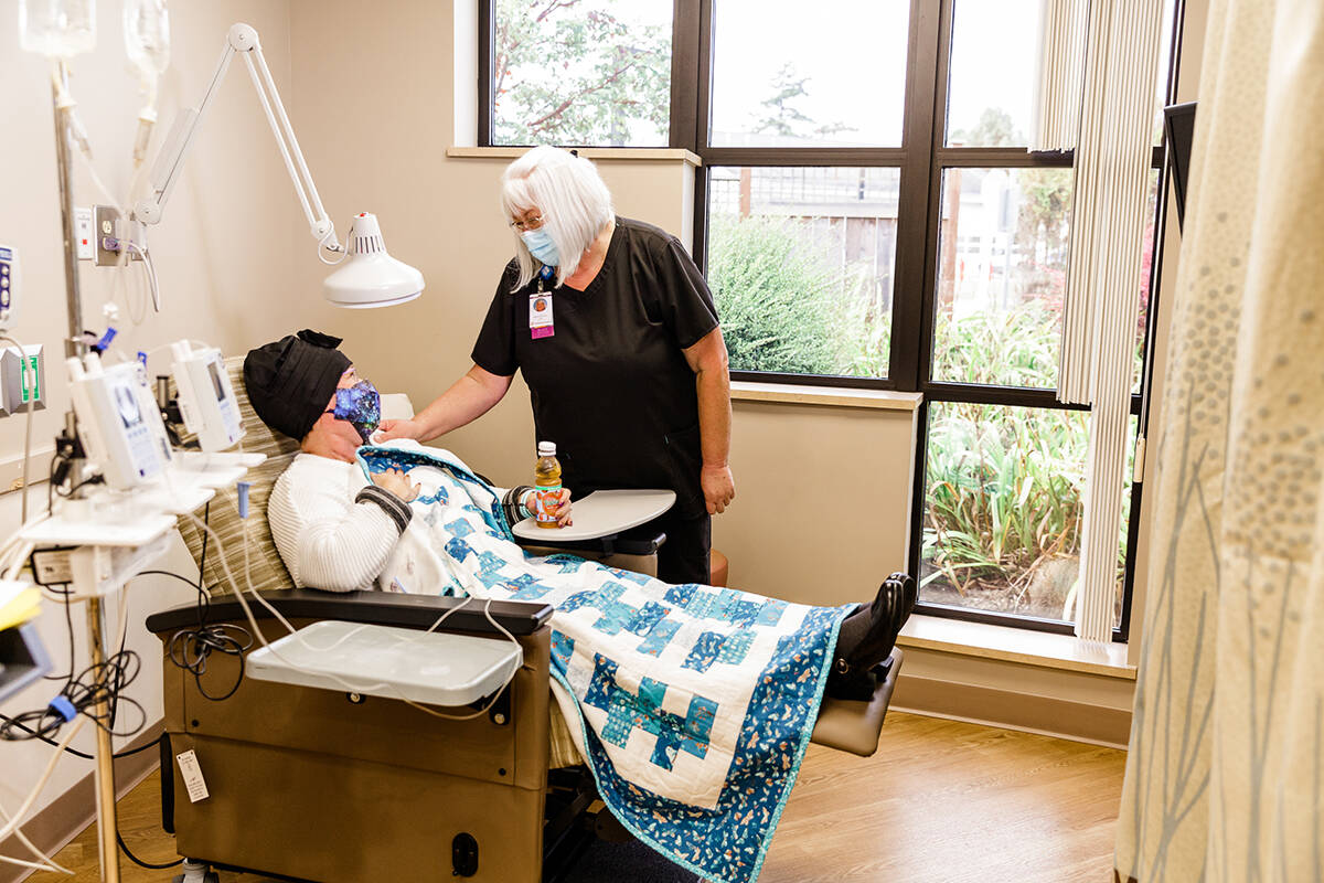 The award-winning Cancer Center located at WhidbeyHealth Medical Center in Coupeville. Laura Houck Photography