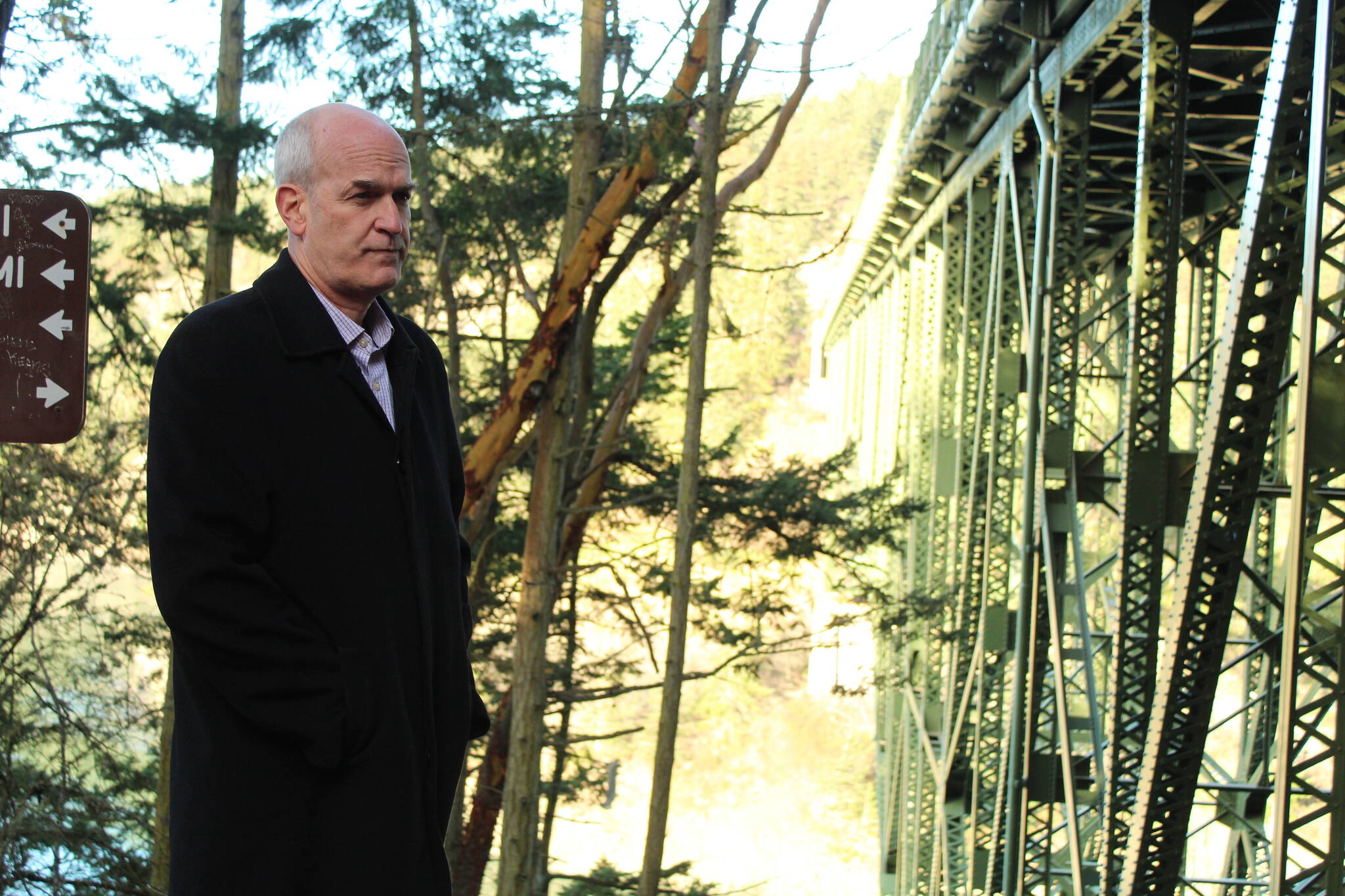 Photo by Karina Andrew/Whidbey News-Times
U.S. Rep. Rick Larsen visited Deception Pass State Park to discuss the bridge renovation with Washington State Department of Transportation officials and park representatives.