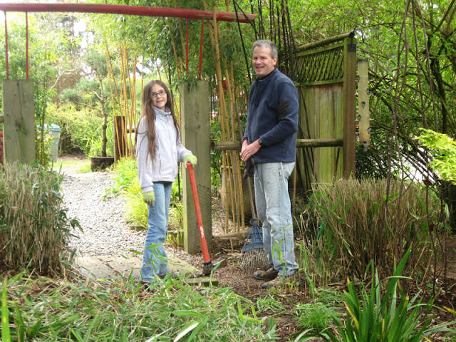 Photos provided
Jenna and David Pfeiffer help with a landscaping project during a previous work day for South Whidbey Hearts & Hammers.