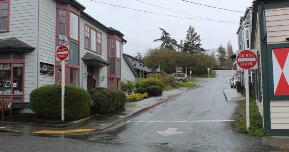 A portion of Grace Street adjacent to Front Street will be permanently closed to create a seating area for downtown visitors. (Photo by Karina Andrew/Whidbey News-Times)