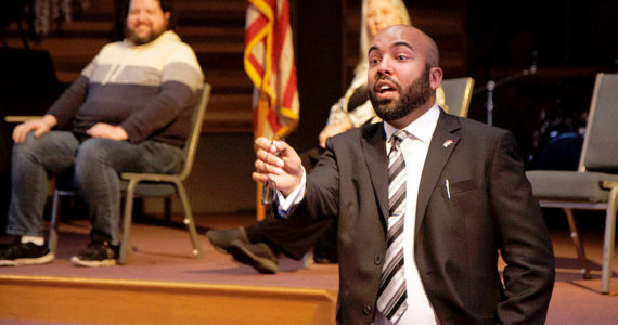 Photo by David Welton
Tavier Wasser was sworn in as Langley’s first Black chief of police on Monday afternoon.