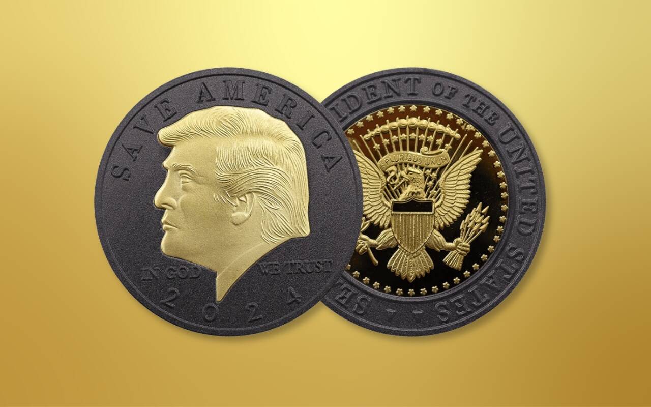 Black and Gold Trump Coin Reviews Exclusive Donald Trump 2024 Coin